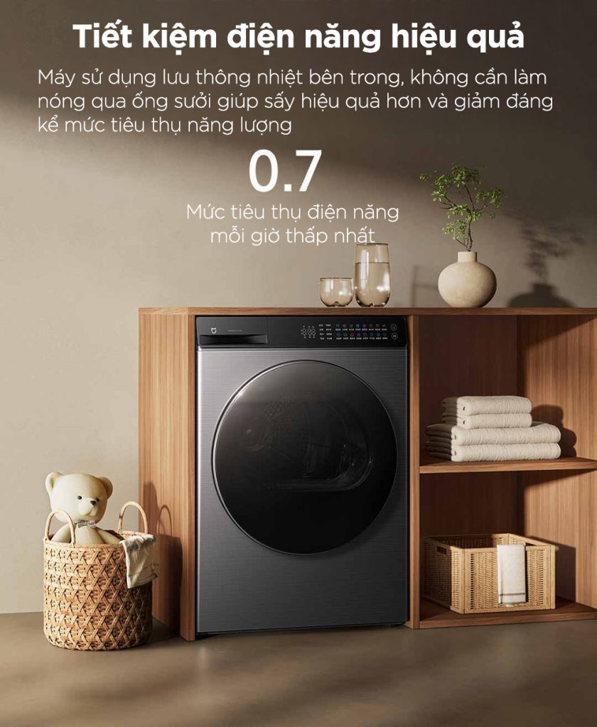 Máy sấy quần áo Xiaomi Mijia MJ105 10kg - Bơm nhiệt Heat Pumb 19 Máy sấy quần áo Xiaomi Mijia MJ105 10kg