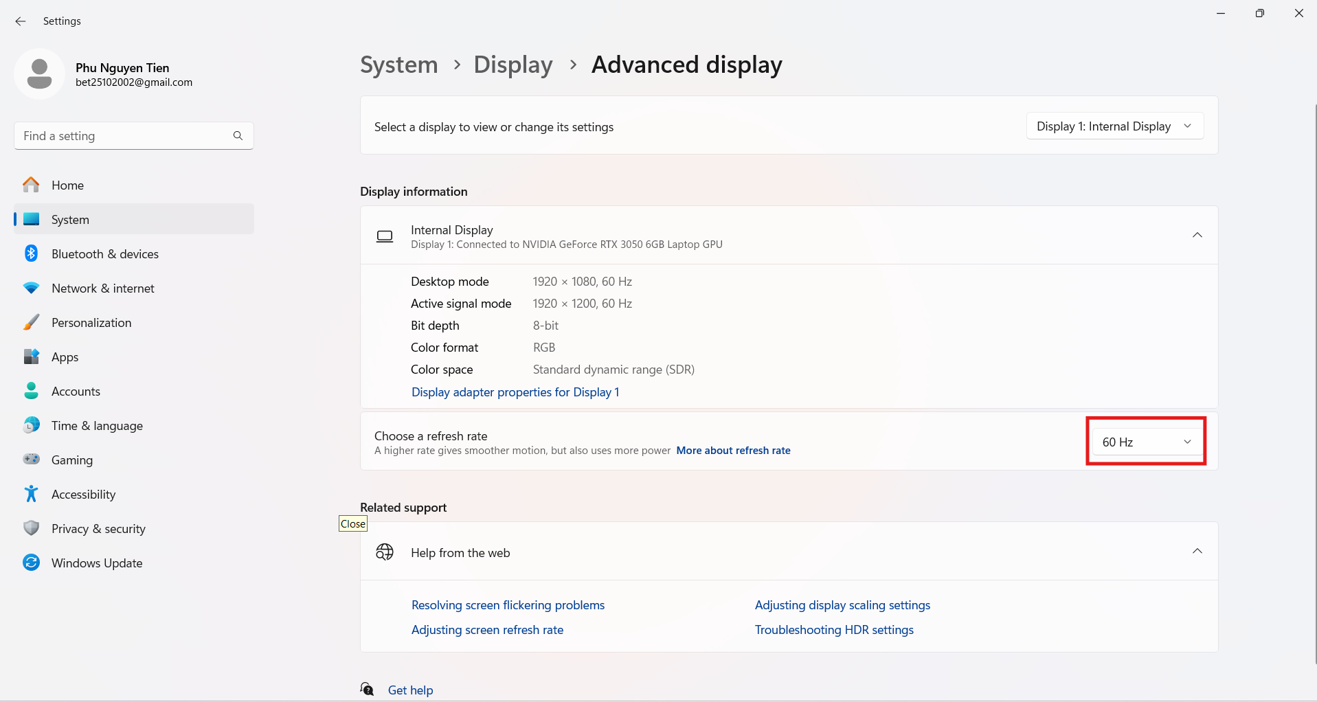 Cách chỉnh 144Hz trên Windows 11 cho Laptop và PC mới 2026